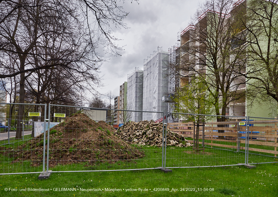 24.04.2023 - Baustelle der Großsanierung Kurt-Eisner-Straße in Neuperlach